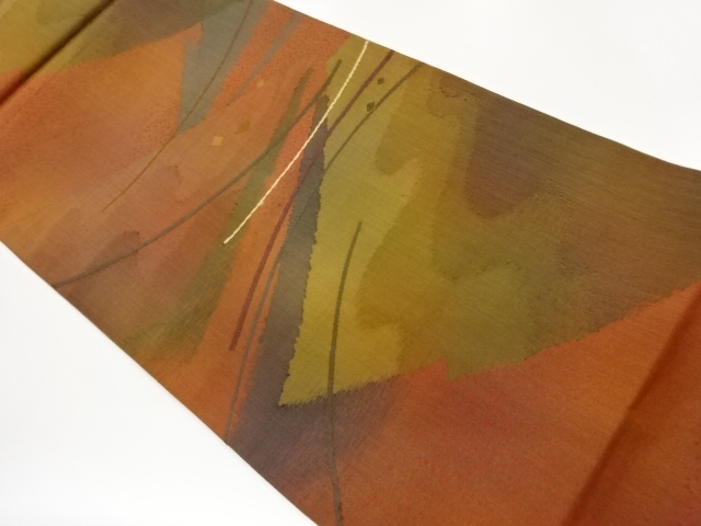 JAPANESE KIMONO / FUKURO OBI / WOVEN ABSTRACT PATTERN 